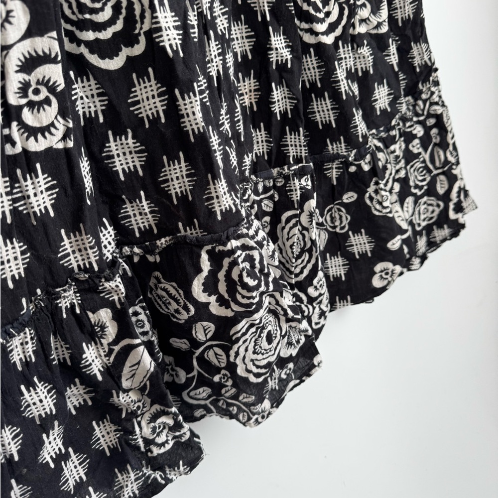 MLLE Gabrielle Black and White Tiered Maxi Dress Size 1X - Picture 11 of 14